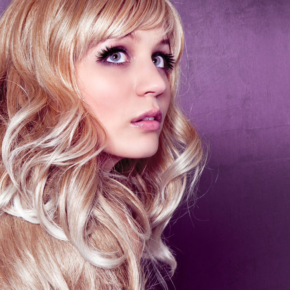 Beautiful,Blonde, hair, woman, fringe, bangs