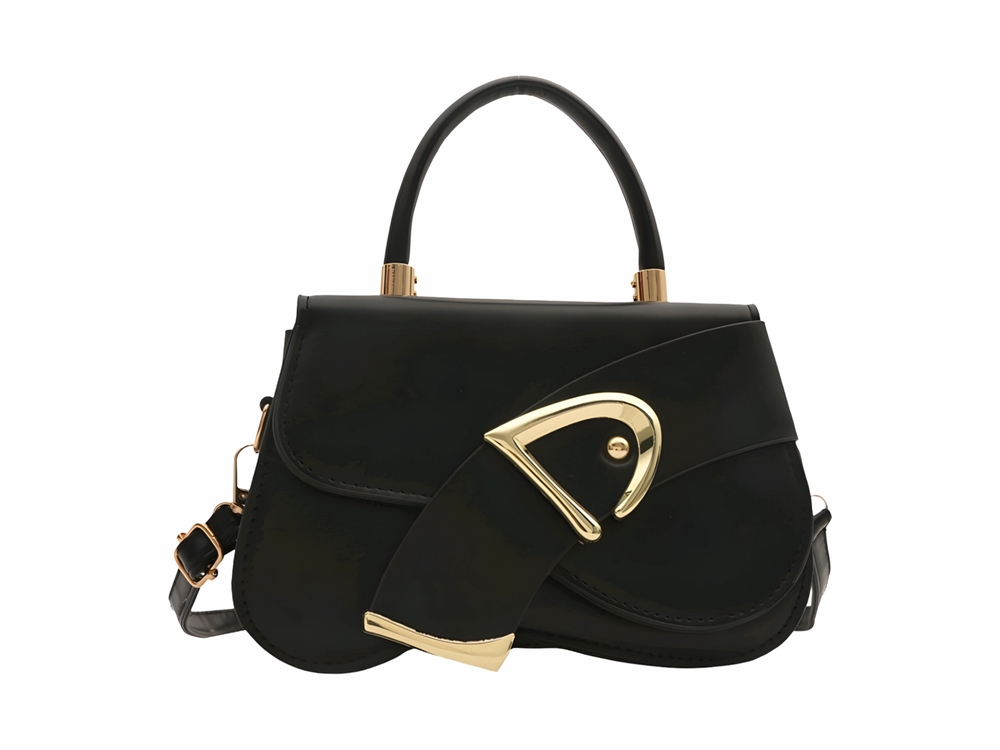 Elegant,Black,Handbag.,Depicts,A,Stylish,Black,Handbag,With,A